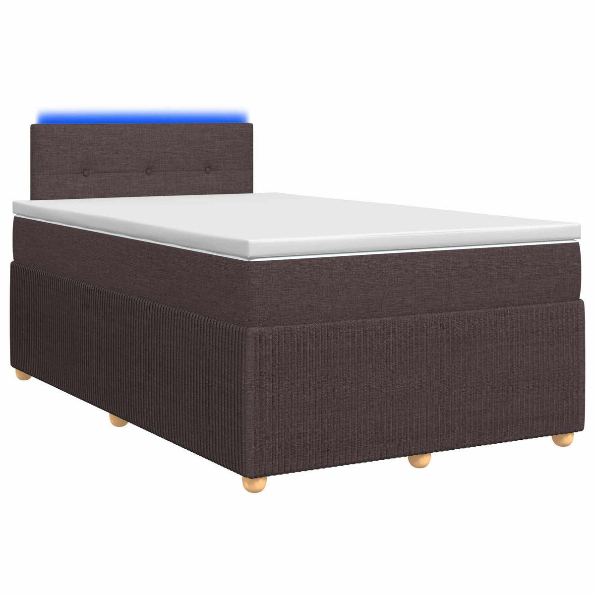 Boxspringbed met matras Donkerbruin 120 x 200 cm Stof is nu te koop bij PeponiXL, paradijselijk wonen!