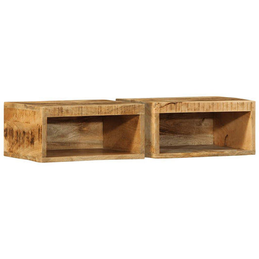 Tv-wandmeubelen 2 st massief ruw mangohout is nu te koop bij PeponiXL, paradijselijk wonen!