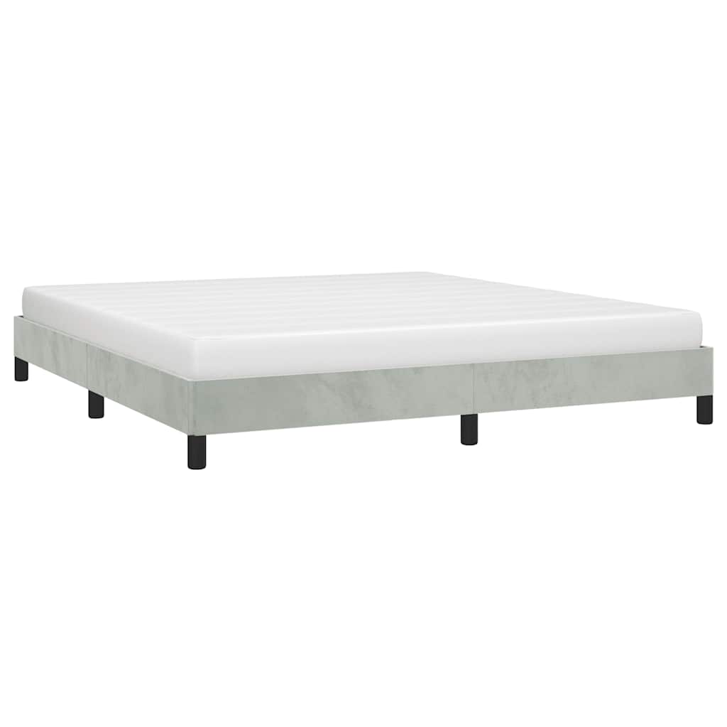 Bedframe zonder matras lichtgrijs California King fluweel is nu te koop bij PeponiXL, paradijselijk wonen!