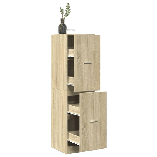 Apothekerskast 40x41x144,5 cm bewerkt hout sonoma eikenkleurig is nu te koop bij PeponiXL, paradijselijk wonen!