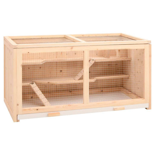 Hamsterkooi 104x52x54 cm massief vurenhout is nu te koop bij PeponiXL, paradijselijk wonen!