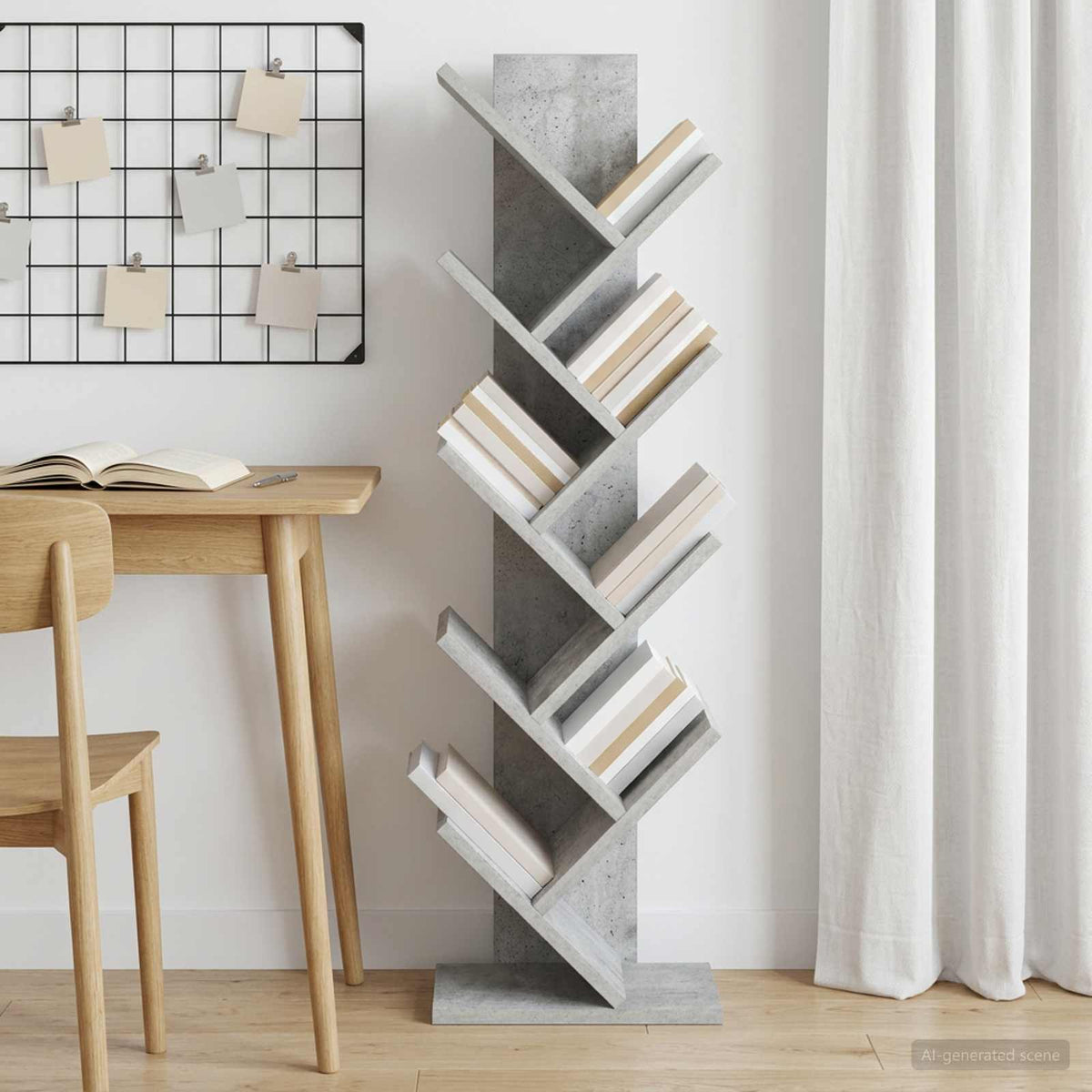 Boom boekenplank 6-laags 30 x 18 x 100 cm Bewerkt hout is nu te koop bij PeponiXL, paradijselijk wonen!