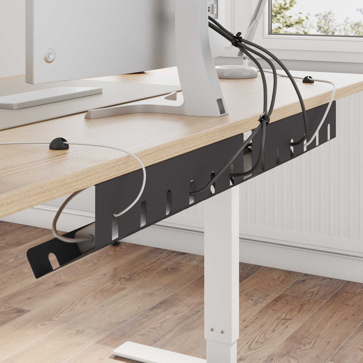Kabelgoot voor onder bureau 2 st Zwart 44 x 11,5 x 13,5 cm is nu te koop bij PeponiXL, paradijselijk wonen!