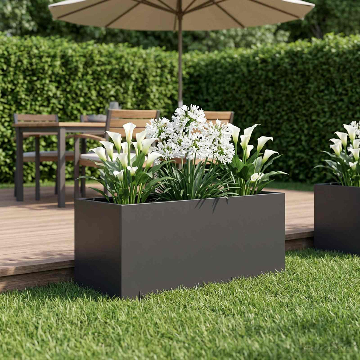 Plantenbak Zwart 80 x 40 x 40 cm Koudgewalst staal is nu te koop bij PeponiXL, paradijselijk wonen!