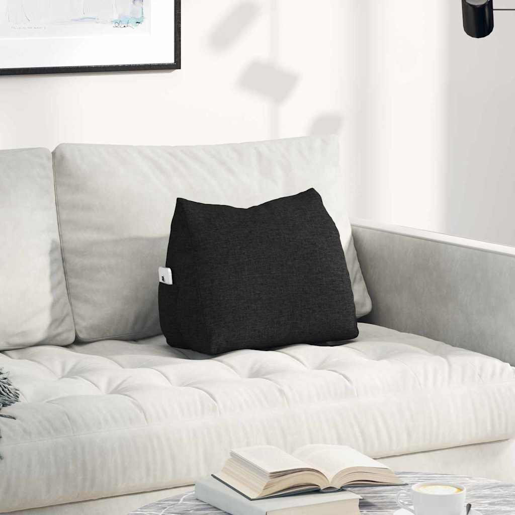 Rugkussen Zwart 45 x 20 x 35 cm Stof is nu te koop bij PeponiXL, paradijselijk wonen!
