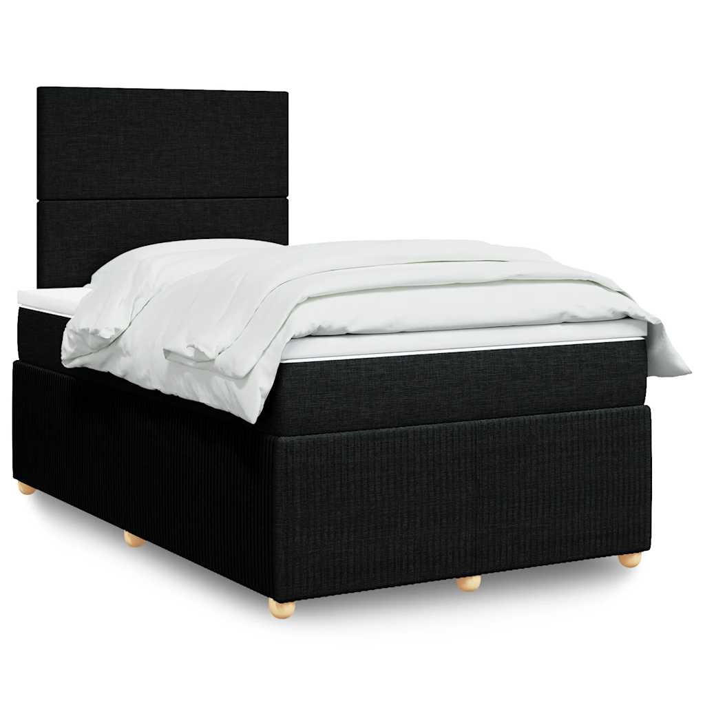 Boxspring met matras stof zwart 120x200 cm is nu te koop bij PeponiXL, paradijselijk wonen!