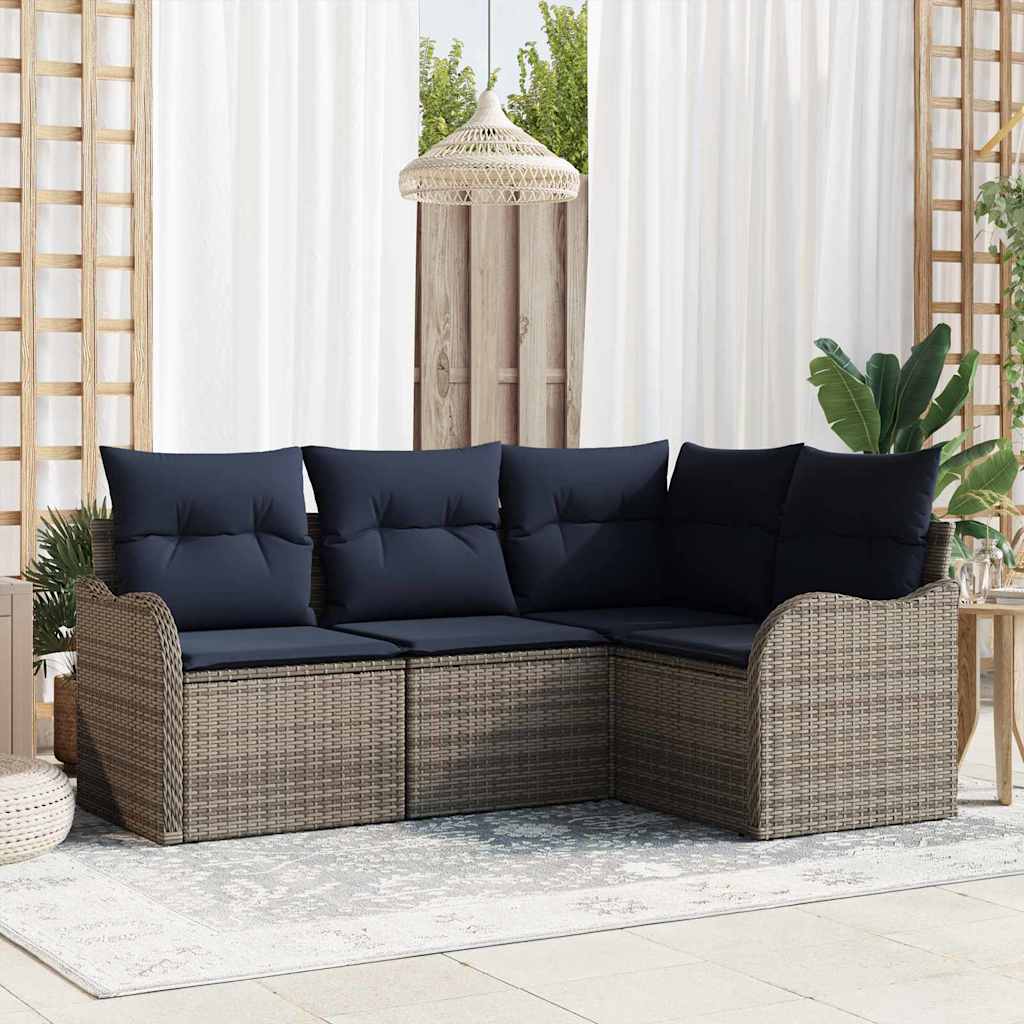 Tuin Sofa Set Grijs poly rattan is nu te koop bij PeponiXL, paradijselijk wonen!