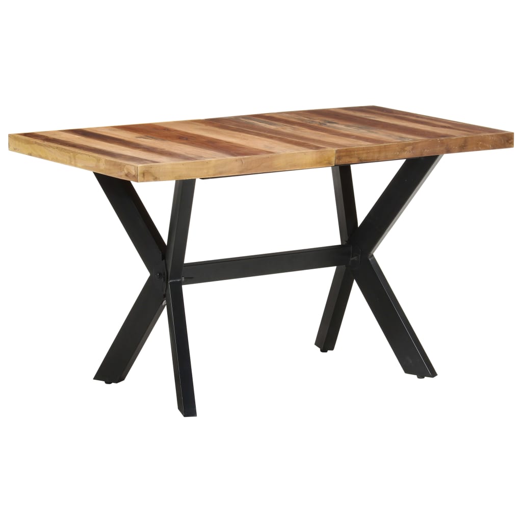 Eettafel 140x70x75 cm massief hout met honingkleurige afwerking is nu te koop bij PeponiXL, paradijselijk wonen!