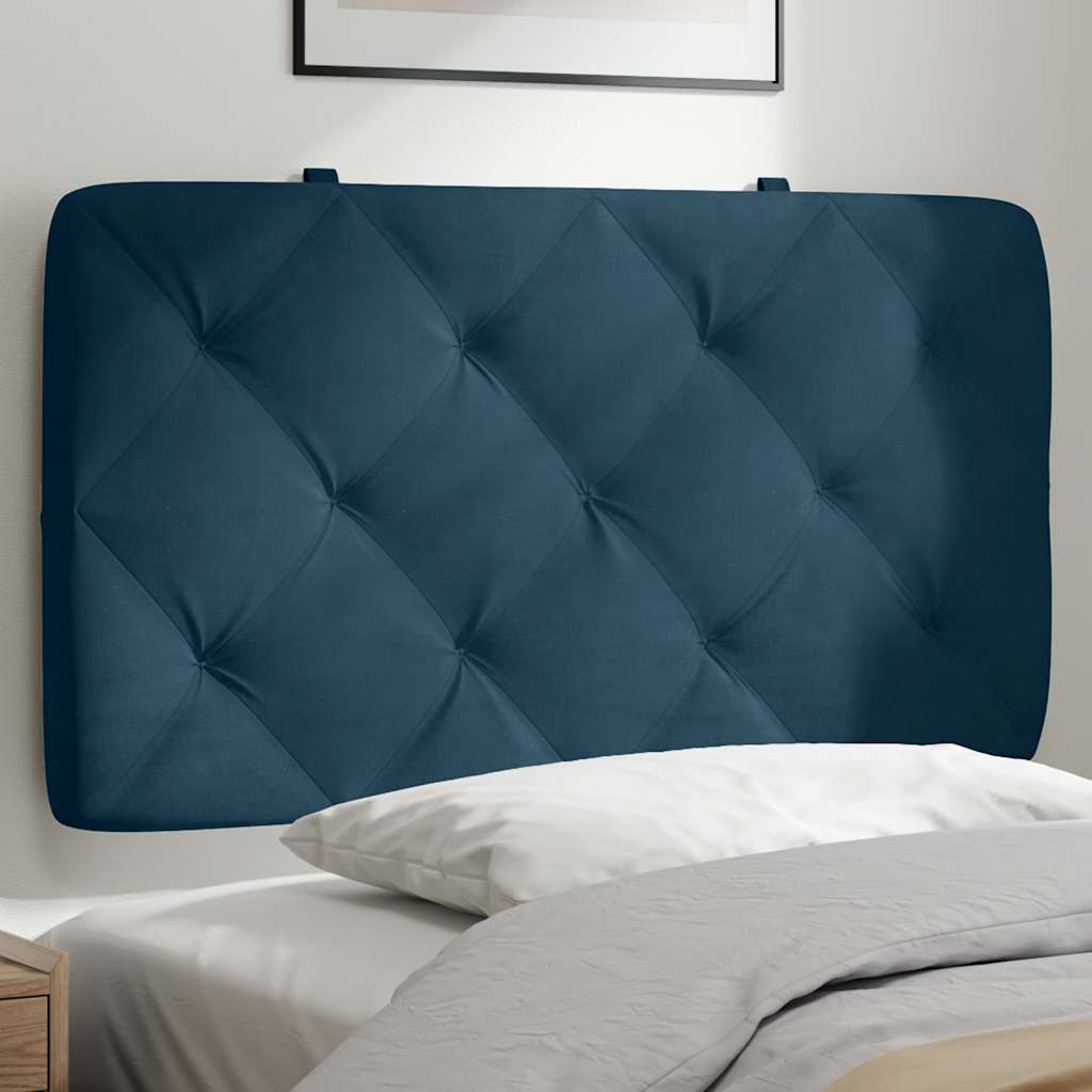 Hoofdbordkussen 90 cm fluweel blauw is nu te koop bij PeponiXL, paradijselijk wonen!