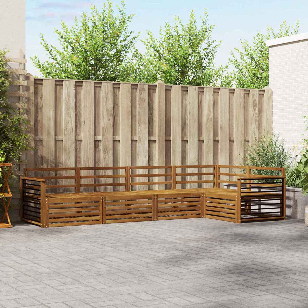 Buiten bankenset 5 pcs Naturel is nu te koop bij PeponiXL, paradijselijk wonen!