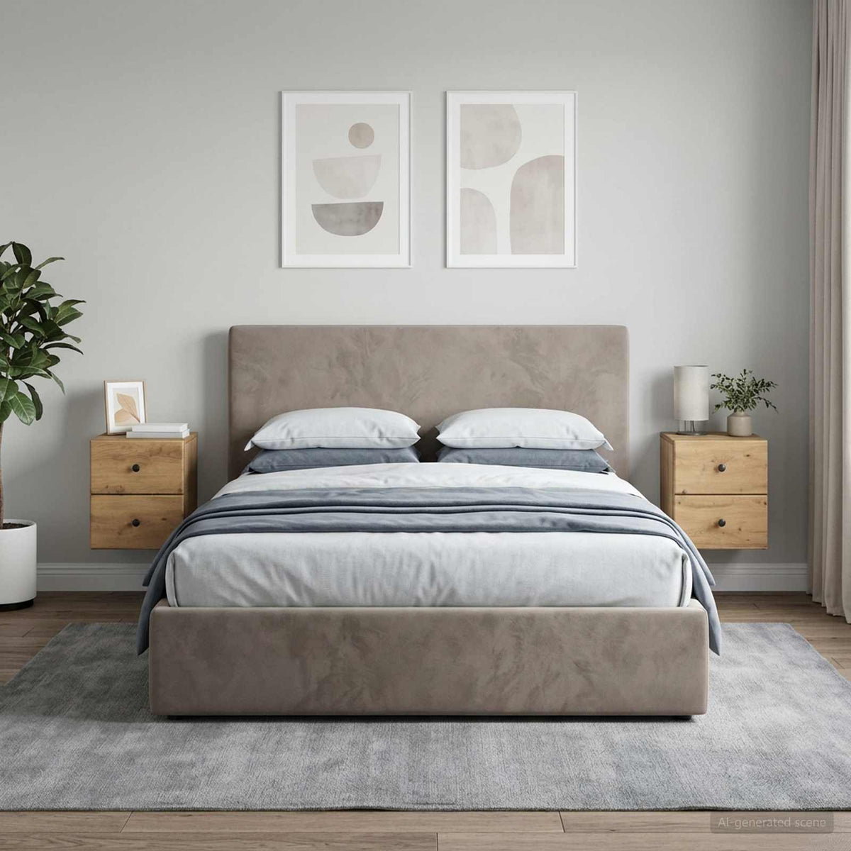Wandbeugel Bedkast 2 pcs Artisanaal eiken 34,5 x 33 x 40 cm is nu te koop bij PeponiXL, paradijselijk wonen!