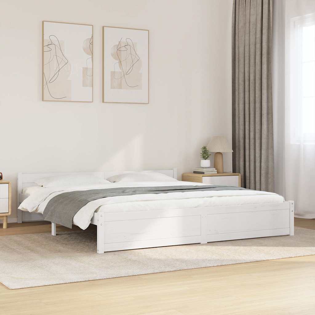 Bedframe massief hout wit 180x200 cm is nu te koop bij PeponiXL, paradijselijk wonen!