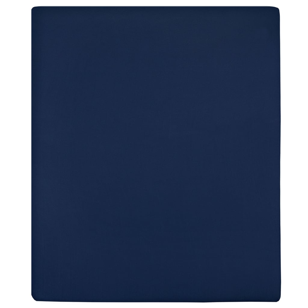 Hoeslakens 2 st jersey 180x200 cm katoen marineblauw is nu te koop bij PeponiXL, paradijselijk wonen!
