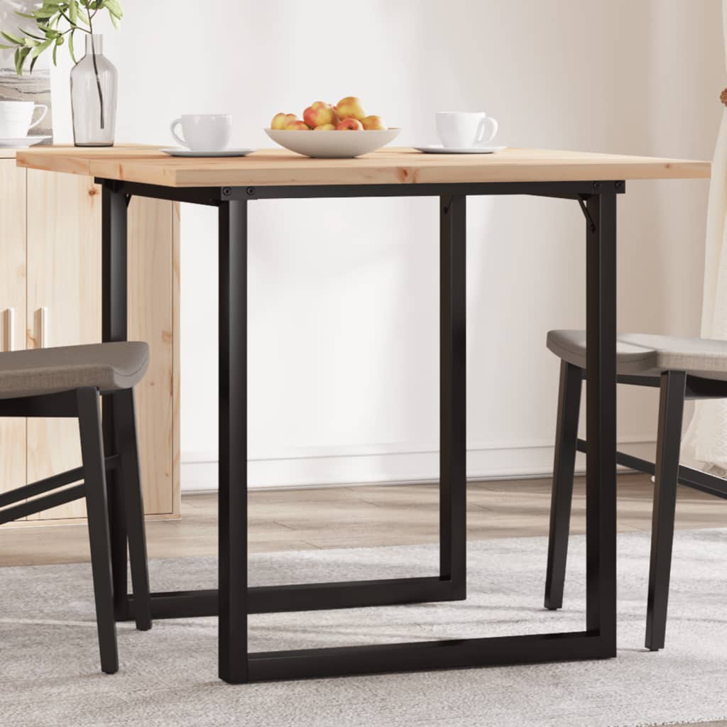 Eettafel O-frame 80x80x75,5 cm massief grenenhout en staal is nu te koop bij PeponiXL, paradijselijk wonen!
