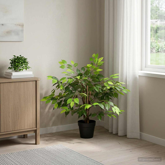 Kunst Ficus Plant Groen 73 x 16 x 60 cm Stof en Hout is nu te koop bij PeponiXL, paradijselijk wonen!