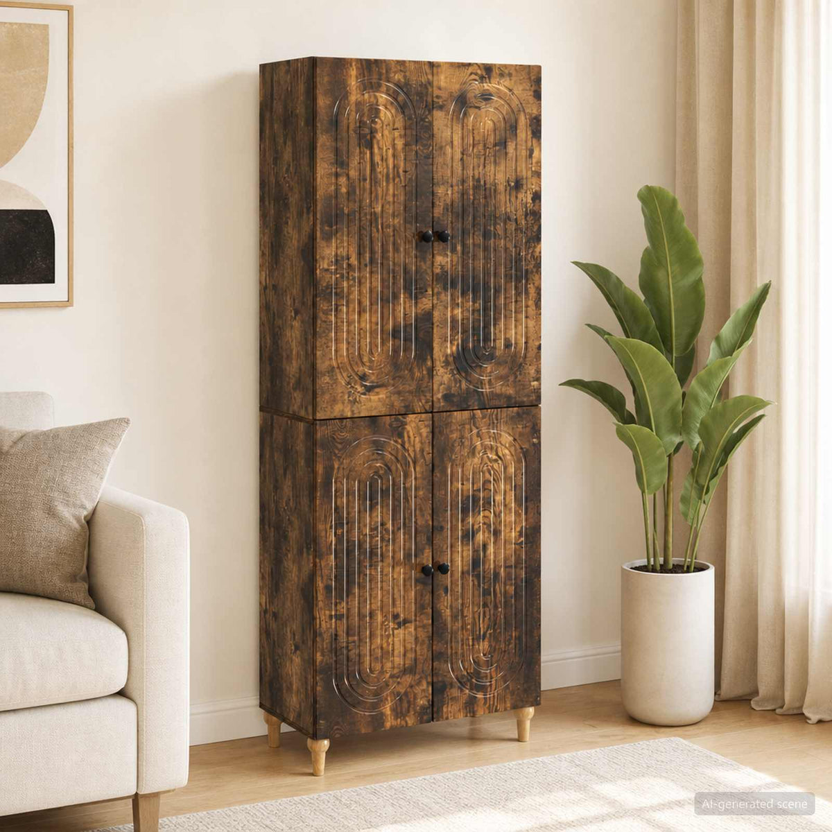 Kastenset 2 pcs 66 x 34,5 x 90 cm Bewerkt hout is nu te koop bij PeponiXL, paradijselijk wonen!