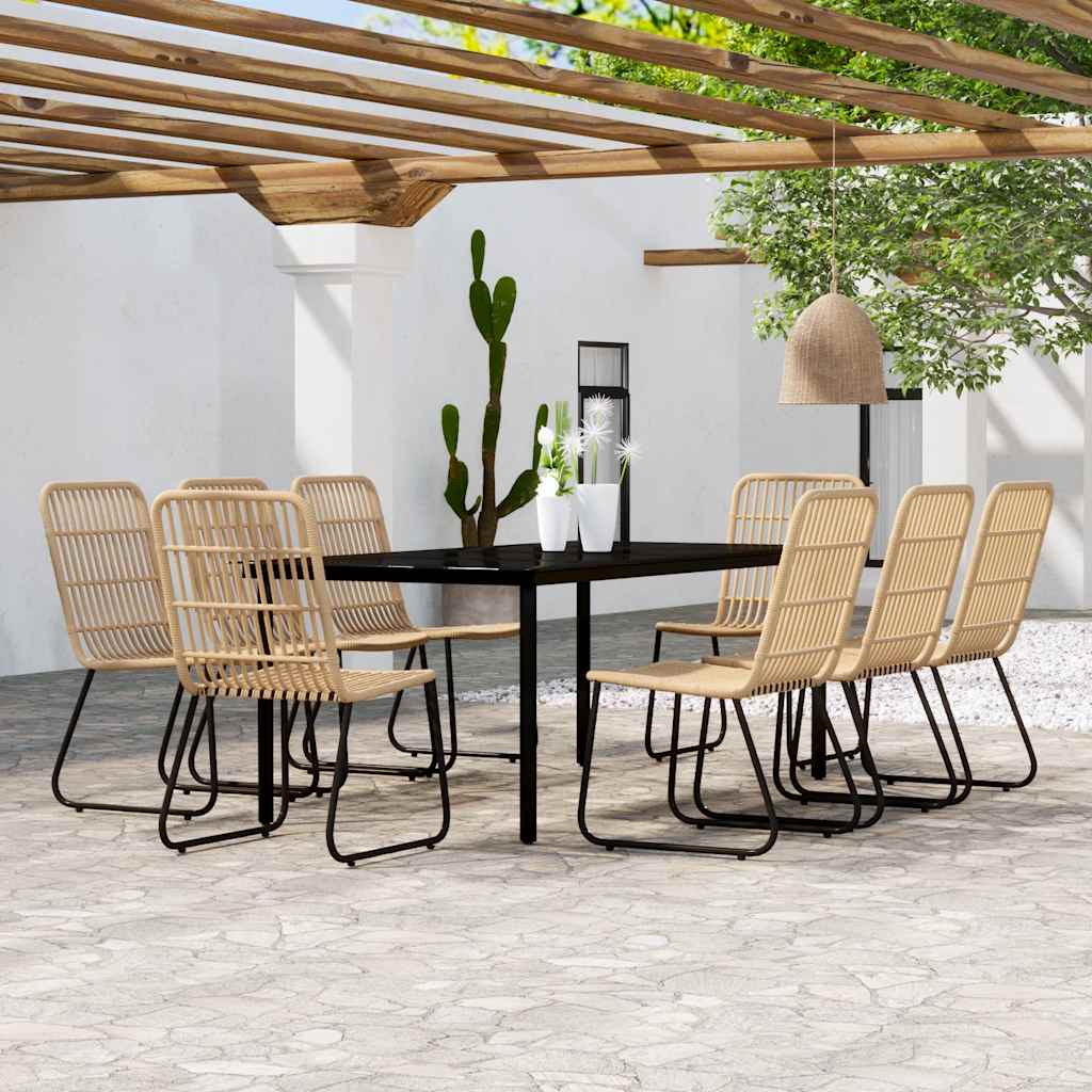9-delige Tuinset eikenkleurig is nu te koop bij PeponiXL, paradijselijk wonen!
