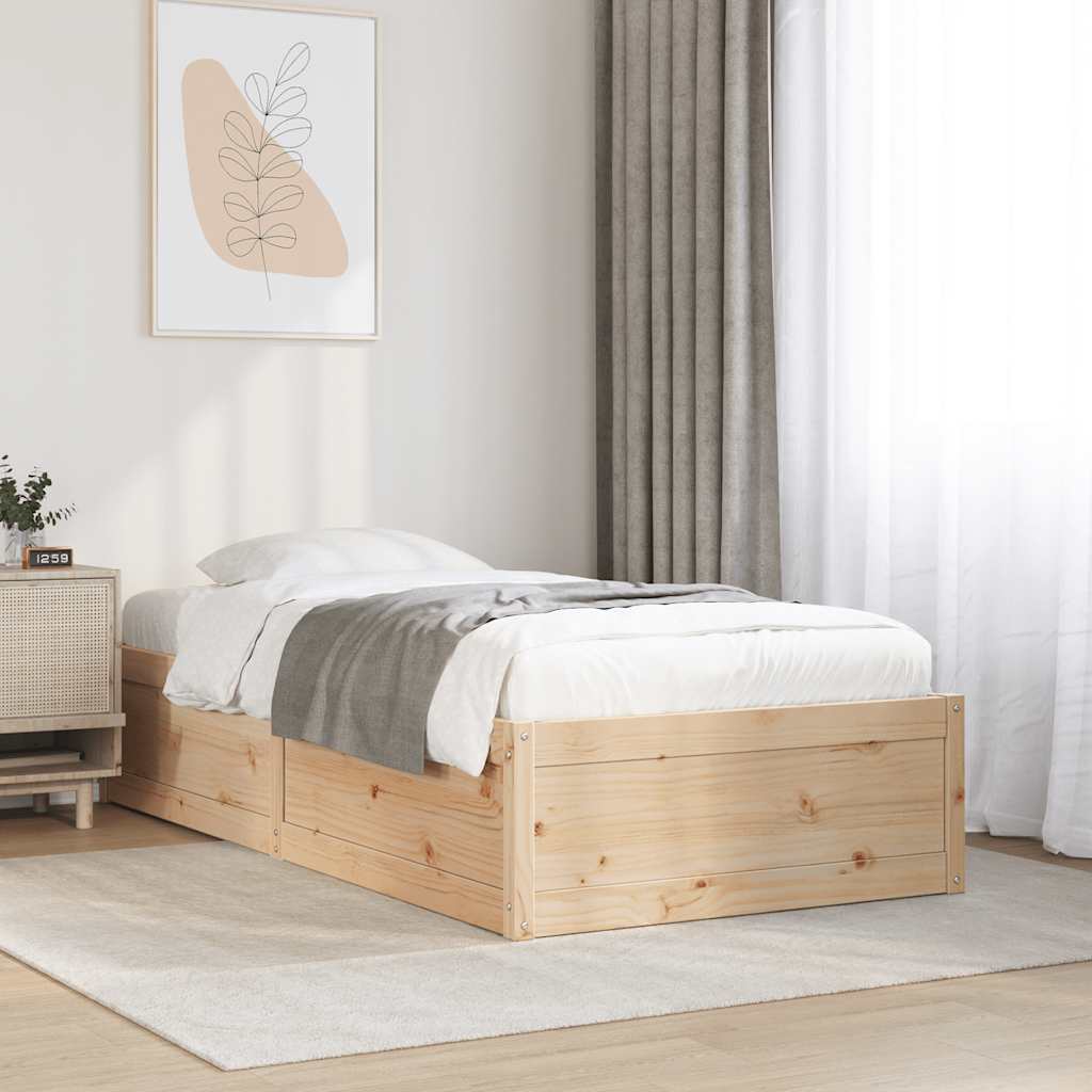 Bedframe zonder matras massief grenenhout 75x190 cm is nu te koop bij PeponiXL, paradijselijk wonen!