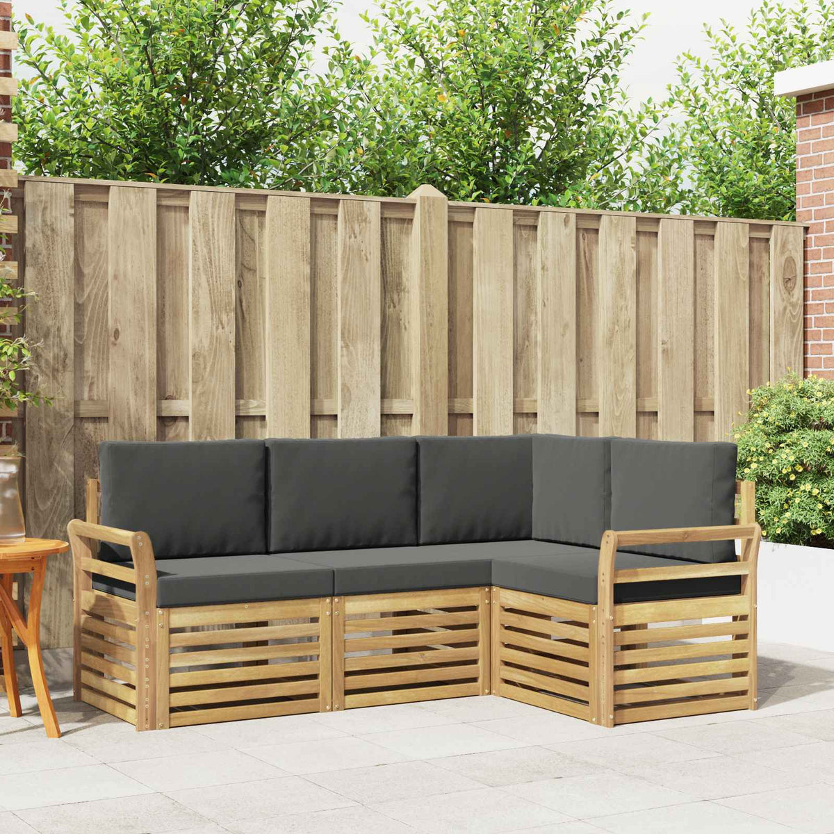 Sofa-Sets 4 pcs Wit en antracietkleurig 190 x 130,5 x 73 cm is nu te koop bij PeponiXL, paradijselijk wonen!