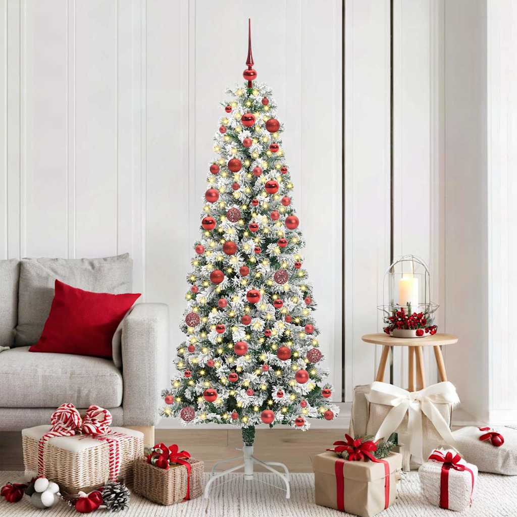Kunstmatige Inklapbare Kerstboom Groen en Wit 180 cm is nu te koop bij PeponiXL, paradijselijk wonen!