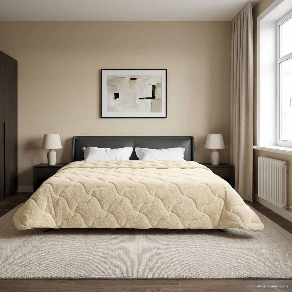Vol jaar dekbed Crème 200 x 240 cm Microfiber en Teddy fleece is nu te koop bij PeponiXL, paradijselijk wonen!