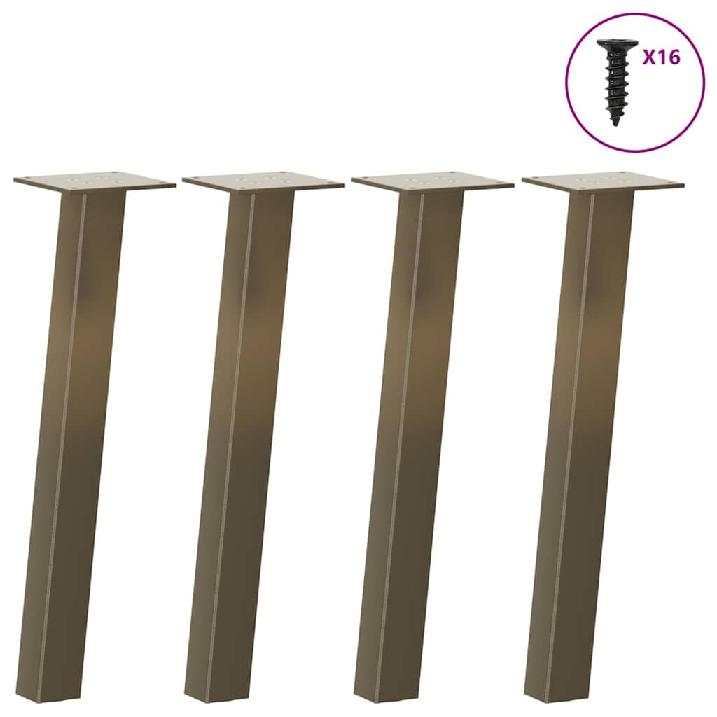 Salontafelpoten 4 st 30 cm staal naturel is nu te koop bij PeponiXL, paradijselijk wonen!