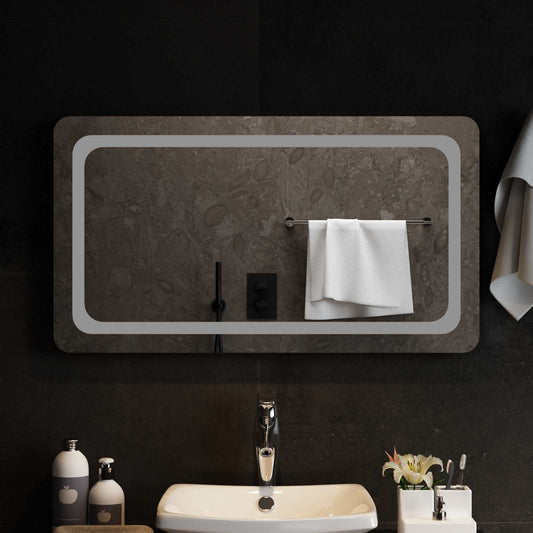 LED Badkamer Spiegel Transparant 90 x 50 cm gehard glas is nu te koop bij PeponiXL, paradijselijk wonen!