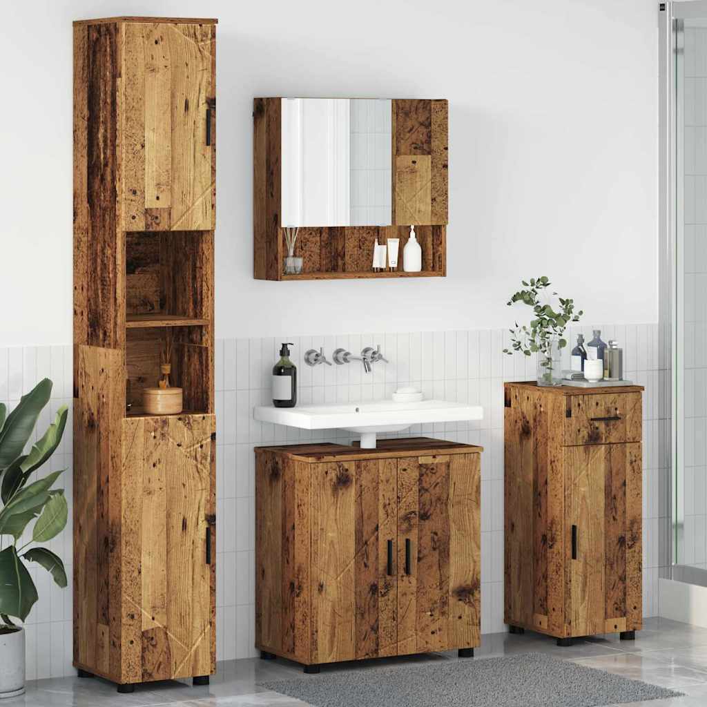 Badkamermeubelset 4 st Oud Hout 61 x 35 x 64 cm is nu te koop bij PeponiXL, paradijselijk wonen!