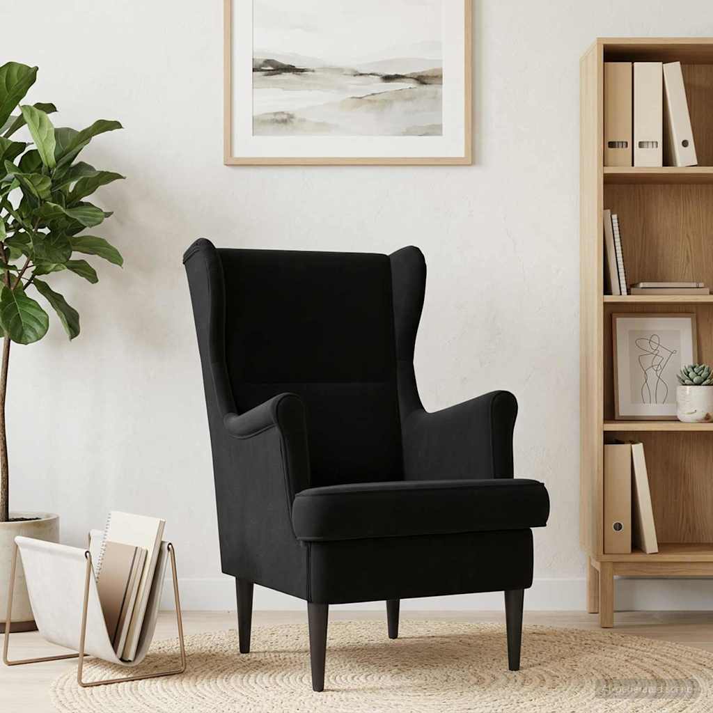 Fauteuil Zwart Fluweel is nu te koop bij PeponiXL, paradijselijk wonen!