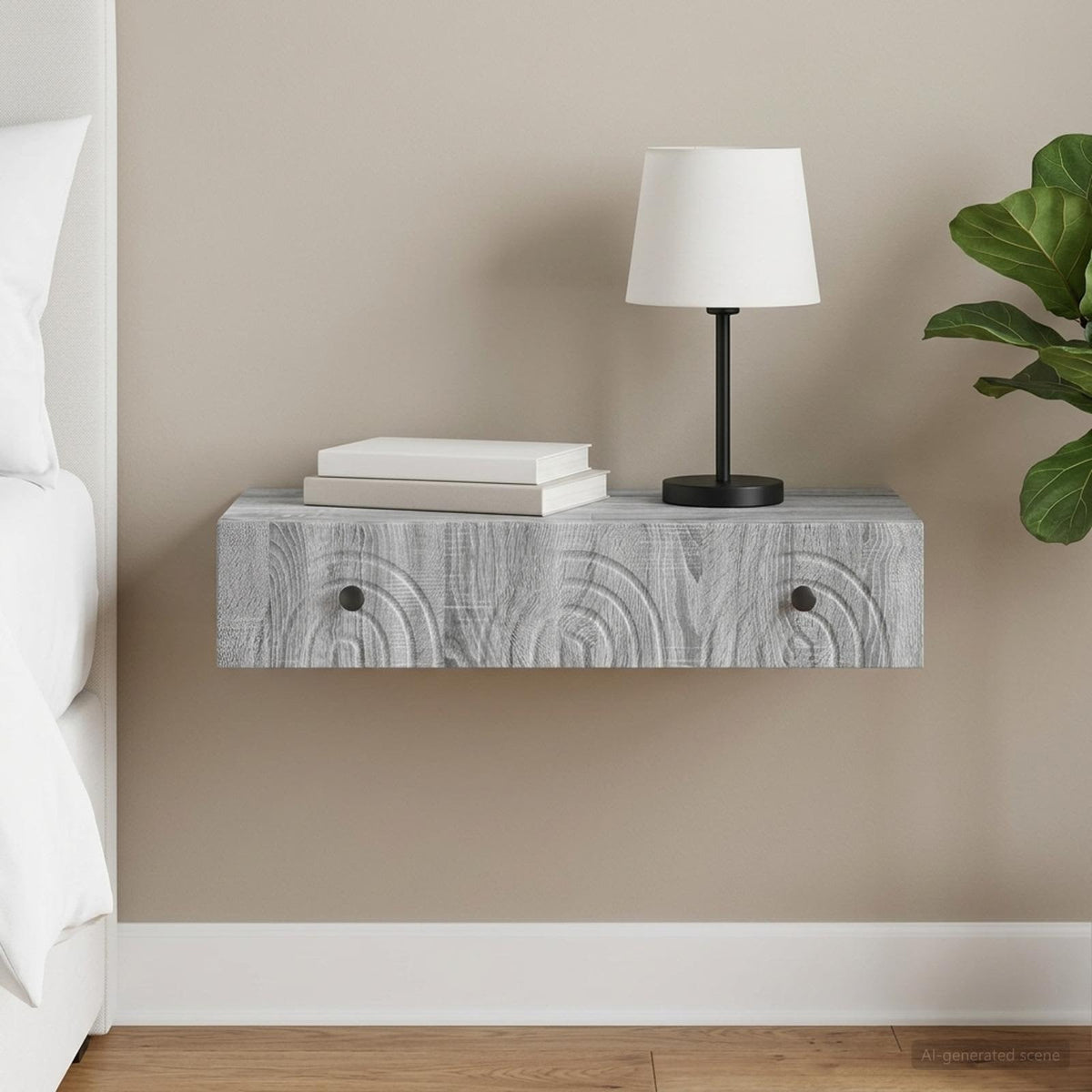 Wandmontage Zijtafel Grijs sonoma 87,5 x 34,5 x 17 cm is nu te koop bij PeponiXL, paradijselijk wonen!