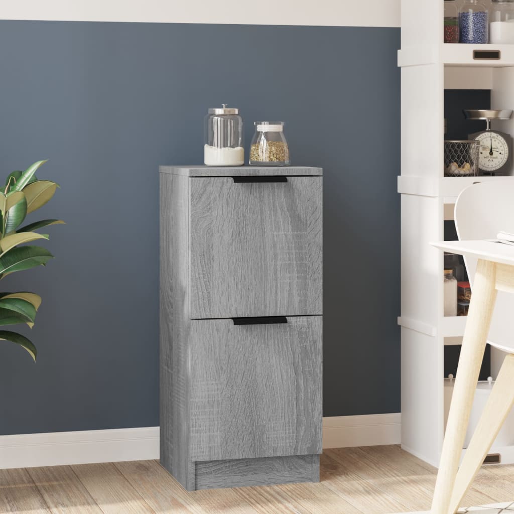 Dressoir 30x30x70 cm bewerkt hout grijs sonoma eikenkleurig is nu te koop bij PeponiXL, paradijselijk wonen!