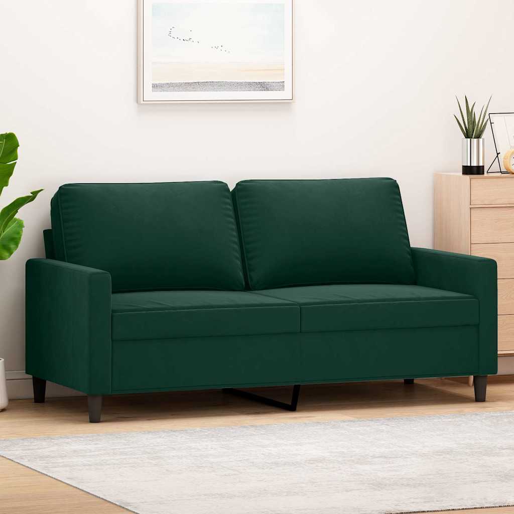 Tweezitsbank 140 cm fluweel donkergroen is nu te koop bij PeponiXL, paradijselijk wonen!