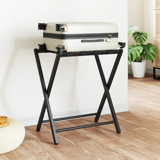 Bagagerek 68,5x38x58 cm bamboe zwart is nu te koop bij PeponiXL, paradijselijk wonen!