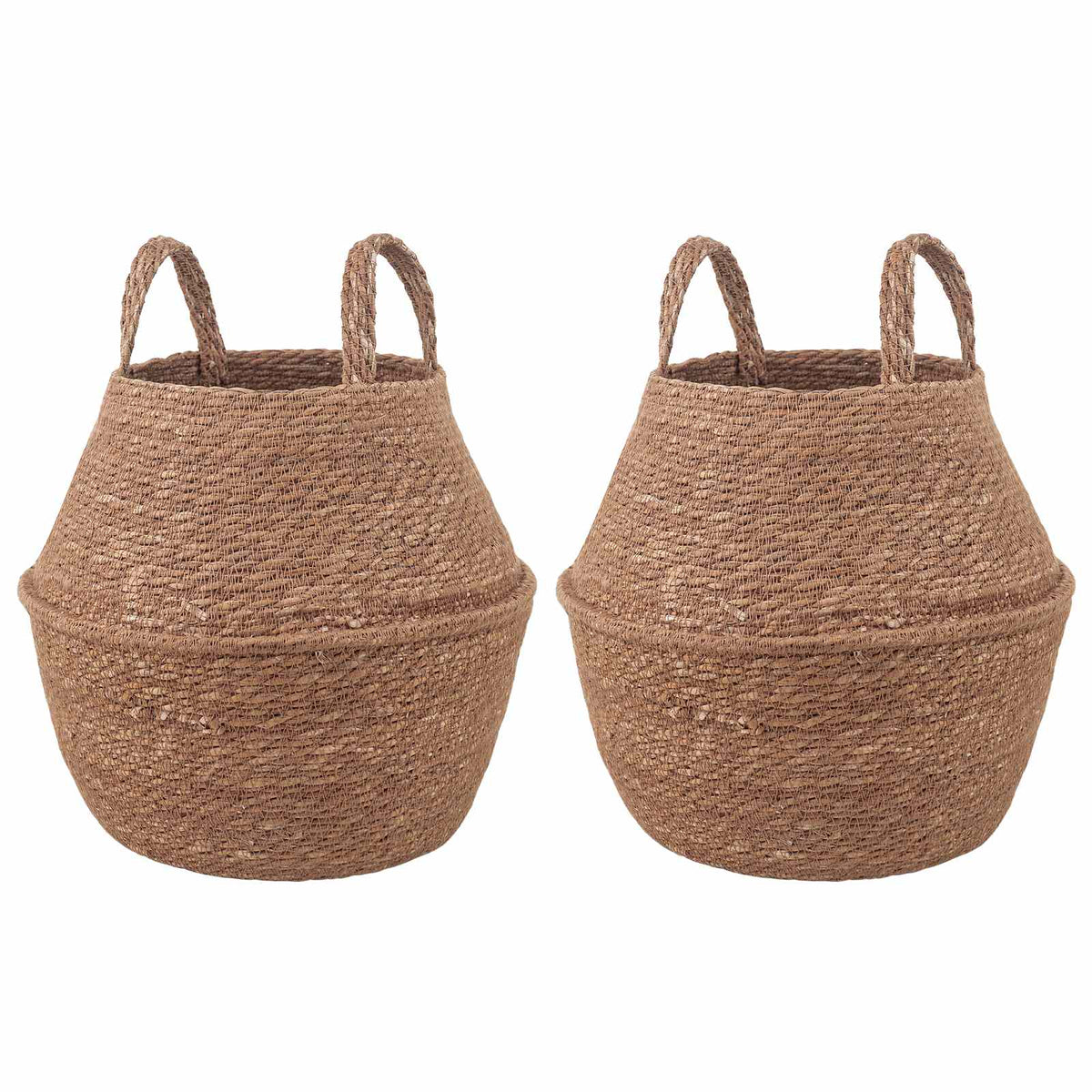 Plantenpot met handvatten 2 pcs Naturel Ø 22 x 20 cm is nu te koop bij PeponiXL, paradijselijk wonen!