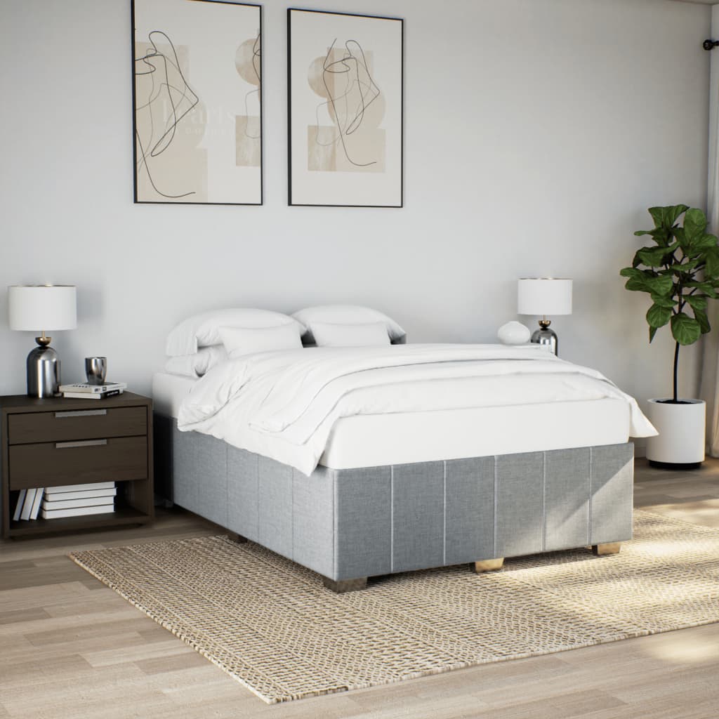 Bedframe zonder matras stof lichtgrijs 140x200 cm is nu te koop bij PeponiXL, paradijselijk wonen!