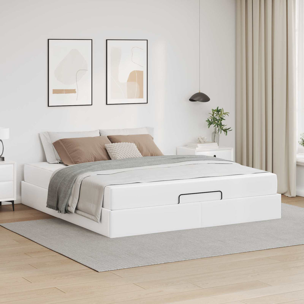 Bedframe met matras Anders 2 pcs Wit PVC is nu te koop bij PeponiXL, paradijselijk wonen!