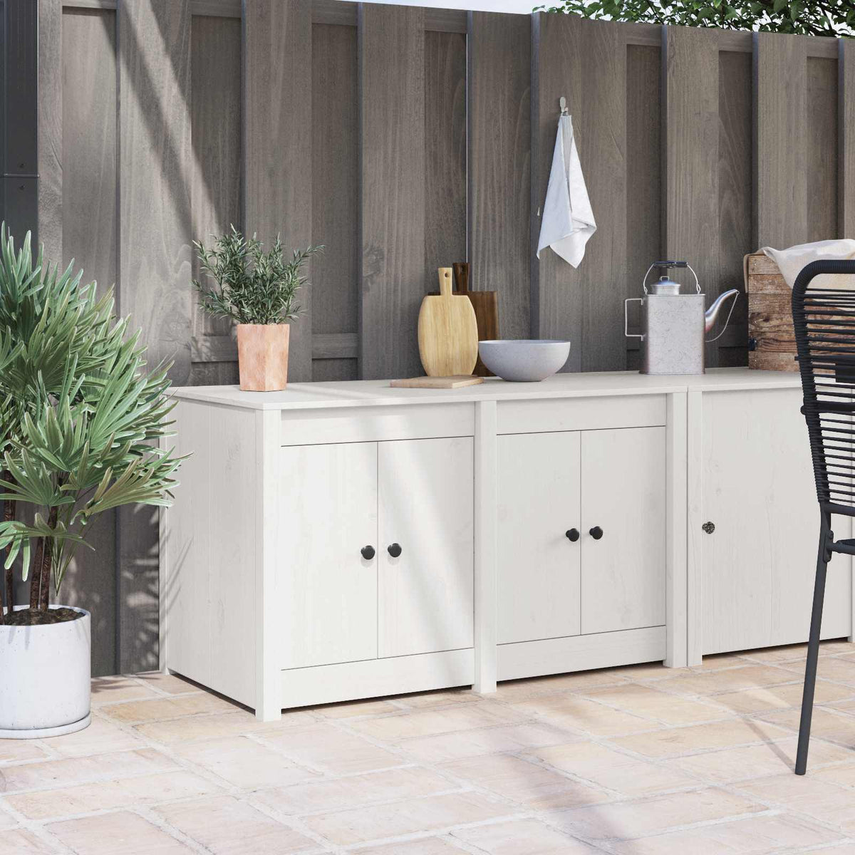Keukenkast MEPPEL Wit 106 x 55 x 64 cm Massief grenenhout is nu te koop bij PeponiXL, paradijselijk wonen!
