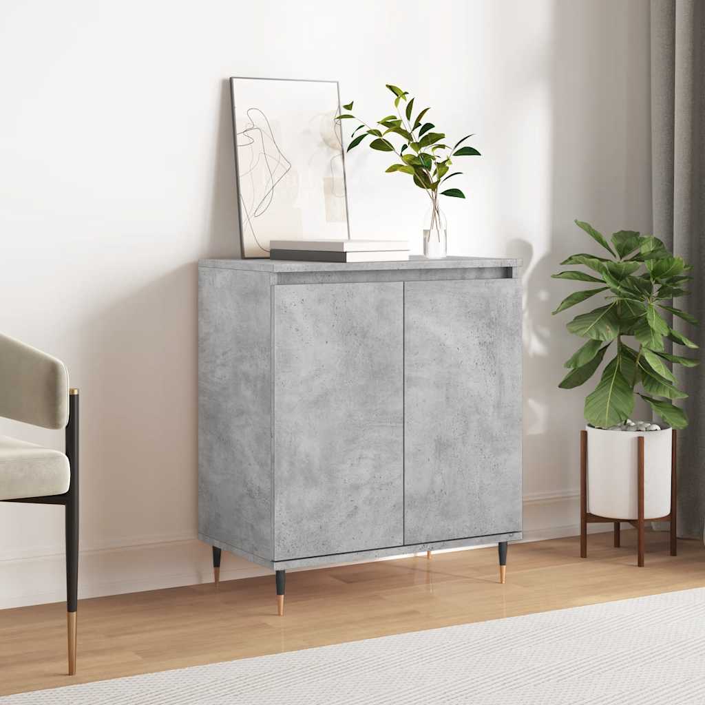 Dressoir 60x35x70 cm bewerkt hout betongrijs is nu te koop bij PeponiXL, paradijselijk wonen!