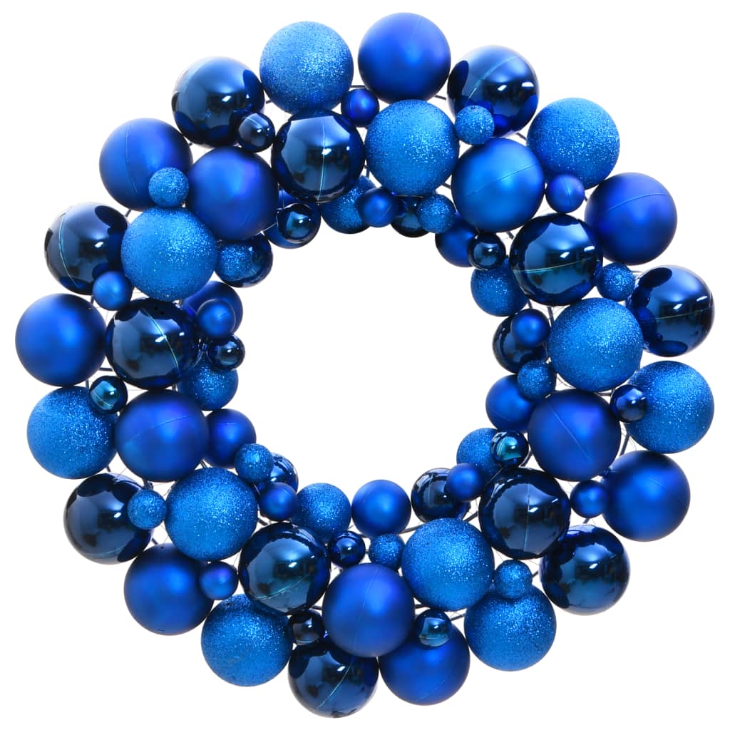 Kerstkrans 45 cm polystyreen blauw is nu te koop bij PeponiXL, paradijselijk wonen!
