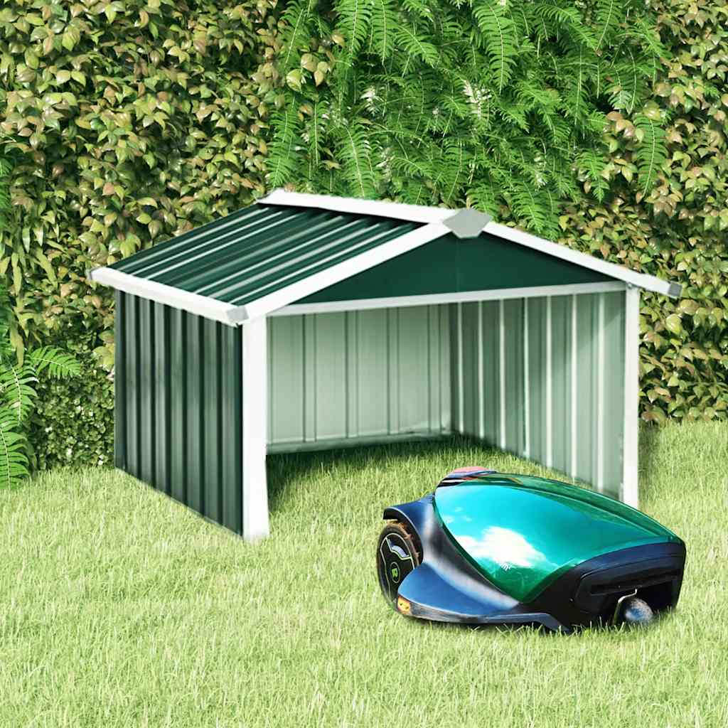 Overkapping voor robotmaaier 92x97x63 cm staal groen is nu te koop bij PeponiXL, paradijselijk wonen!
