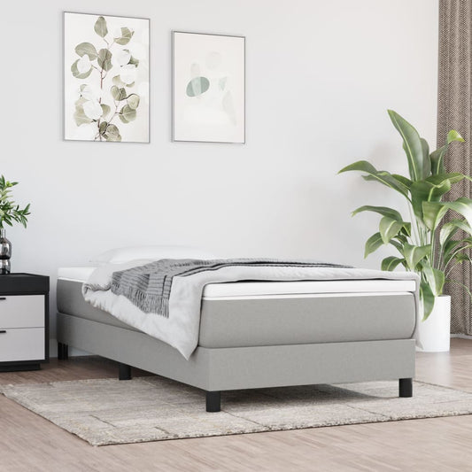 Pocketveringmatras medium twin 100x190x20 cm stof lichtgrijs is nu te koop bij PeponiXL, paradijselijk wonen!