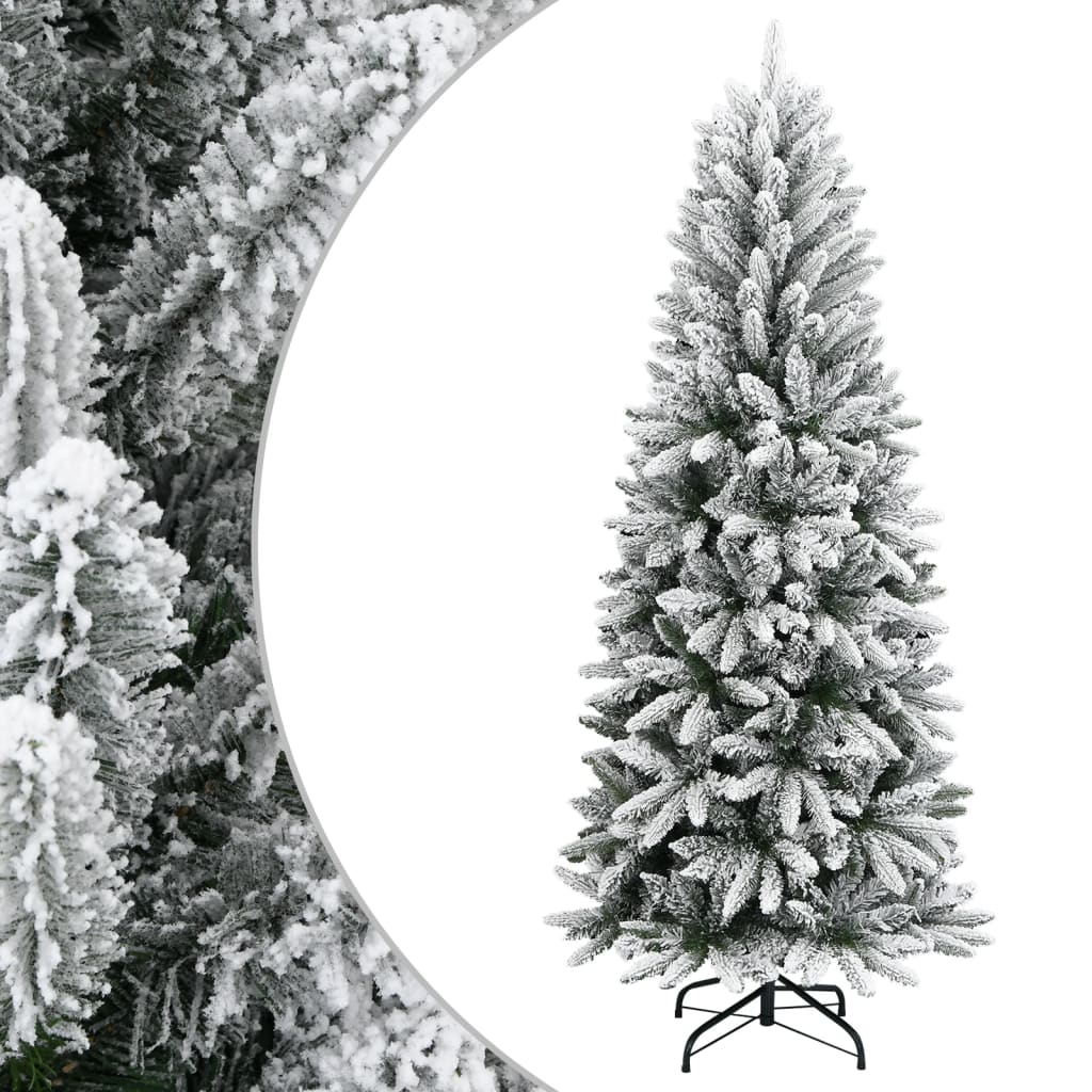 Kunstkerstboom met sneeuw 240 cm PVC en PE is nu te koop bij PeponiXL, paradijselijk wonen!