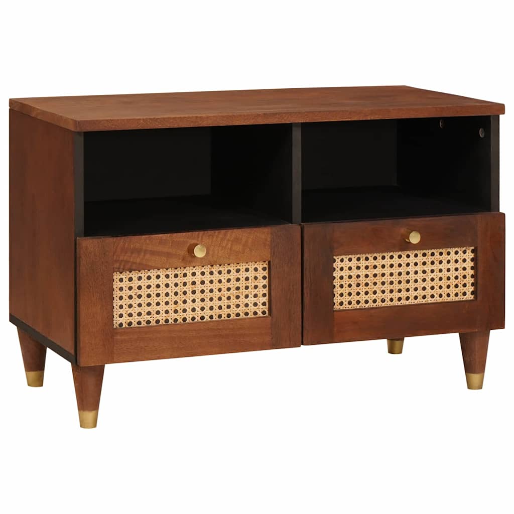 TV-kast met lade Bruin 70 x 33,5 x 46 cm Massief Mango Hout is nu te koop bij PeponiXL, paradijselijk wonen!