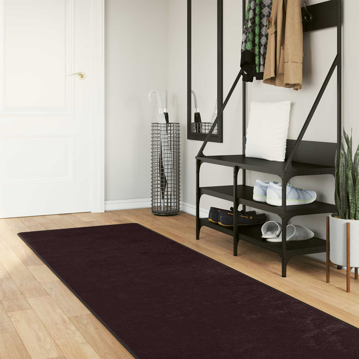 Vloerkleedloper MARSA Antraciet 80 x 450 cm Polyester en PVC is nu te koop bij PeponiXL, paradijselijk wonen!