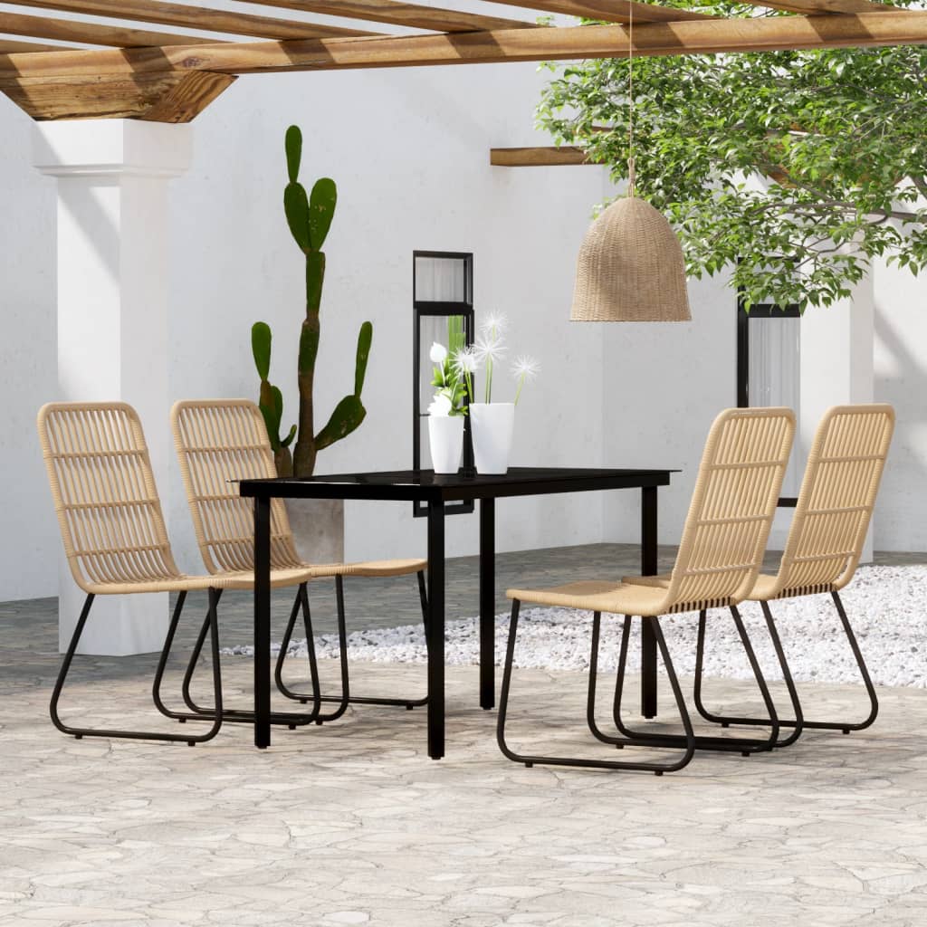 5-delige Tuinset eikenkleurig is nu te koop bij PeponiXL, paradijselijk wonen!