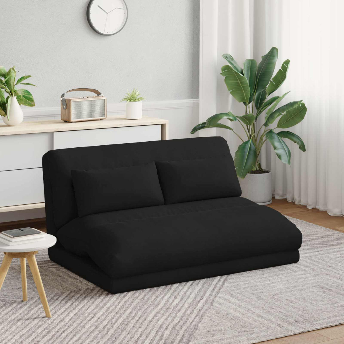 Vloerstoel Zwart 110 x 82 x 55 cm Fluweel is nu te koop bij PeponiXL, paradijselijk wonen!