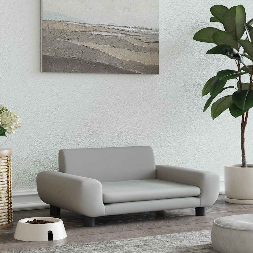 Hondenmand 70x45x33 cm fluweel lichtgrijs is nu te koop bij PeponiXL, paradijselijk wonen!
