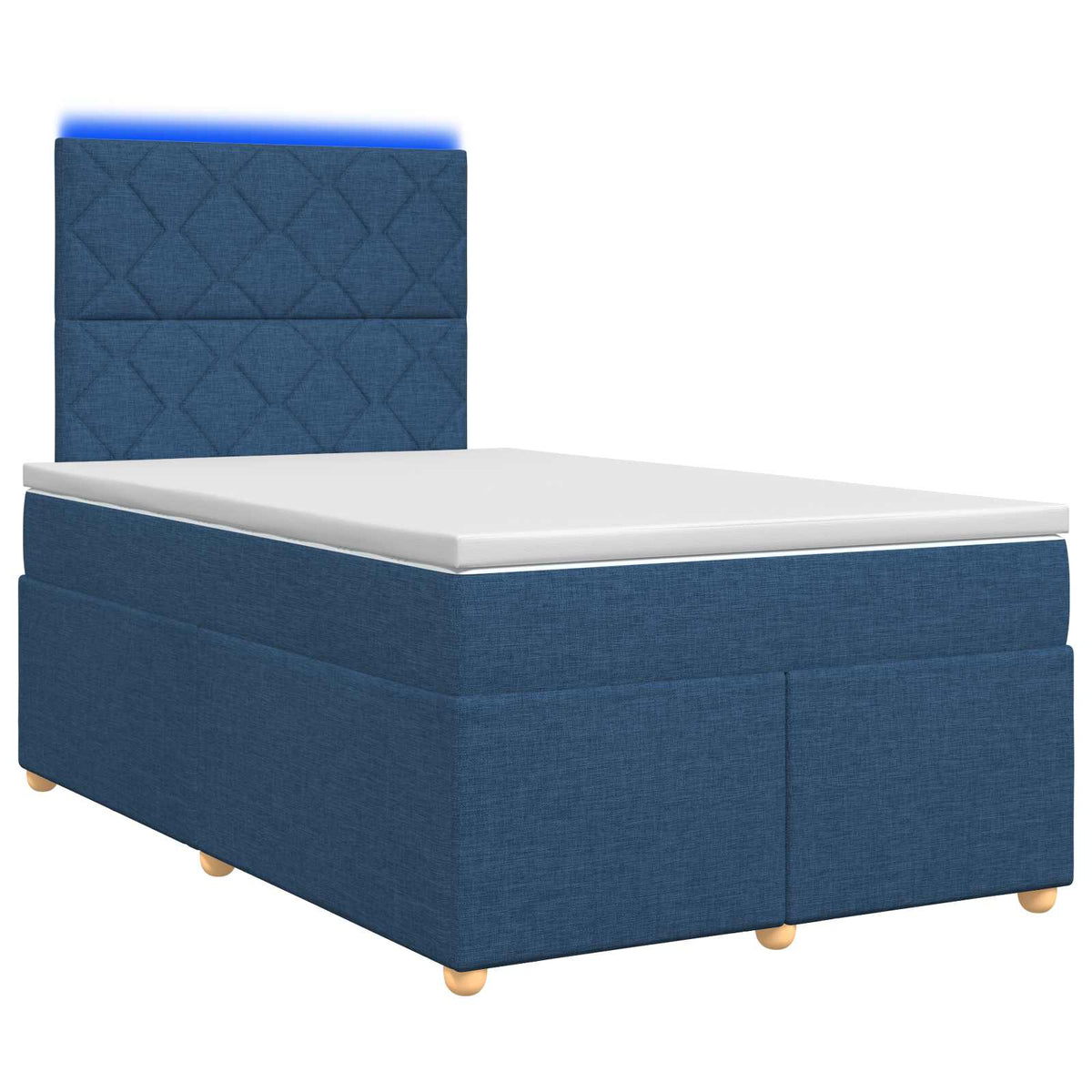 Boxspringbed met matras met hoofdeinde Blauw 120 x 200 cm Stof is nu te koop bij PeponiXL, paradijselijk wonen!