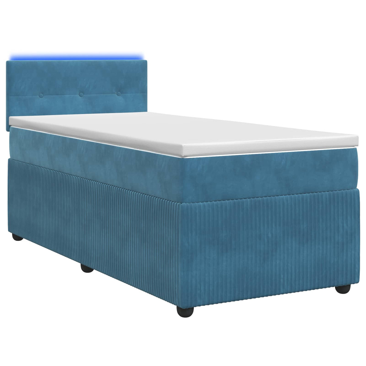 Boxspringbed met matras Blauw 90 x 190 cm Fluweel is nu te koop bij PeponiXL, paradijselijk wonen!