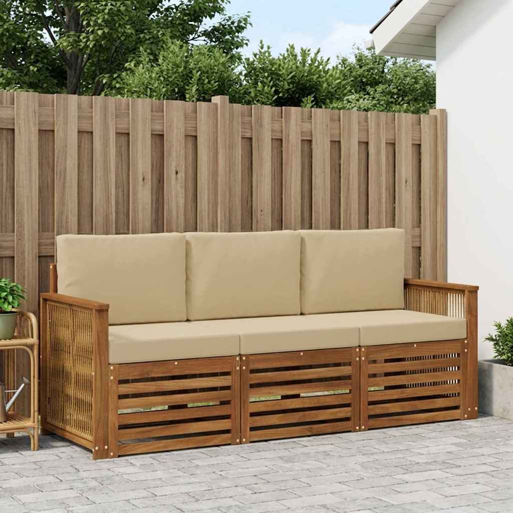Sofa-Sets met kussen 3 pcs Massief Acaciahout is nu te koop bij PeponiXL, paradijselijk wonen!